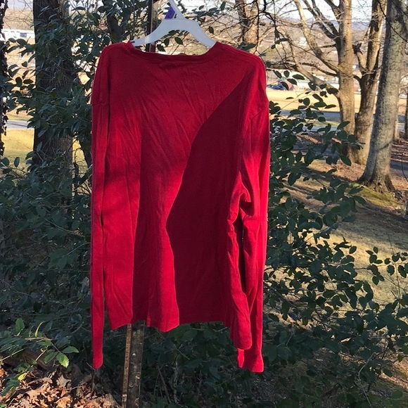 Gap Red Long Sleeves logo Tee XXL Round Neckline - Picture 7 of 12